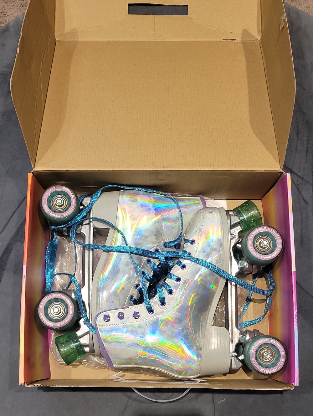 Holographic Roller Skates